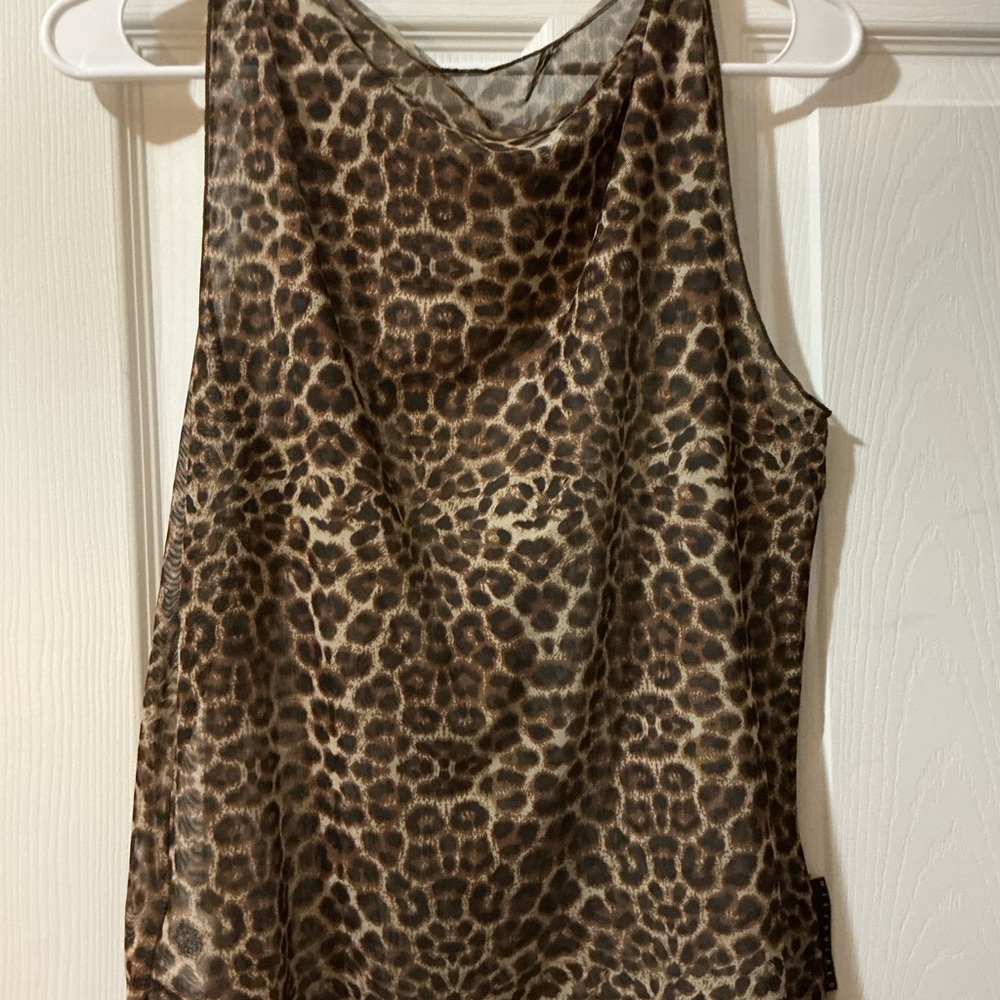 Wild Elegance Leopard Print Tank Top